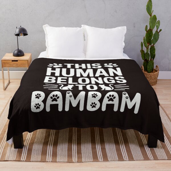 Item preview, This Human Belongs To Bambam Funny Cat Name Personalization designed and sold by mari-kayden.