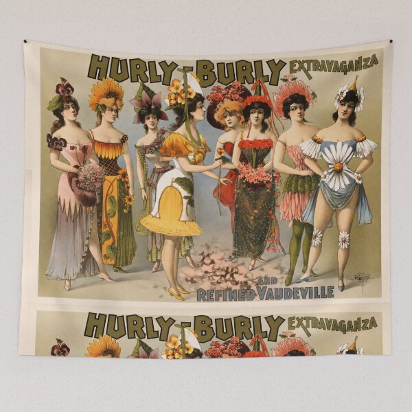 Aperçu de l'œuvre Programme du spectacle de vaudeville Hurly Burly Extravaganza créée et vendue par artofuniverse.