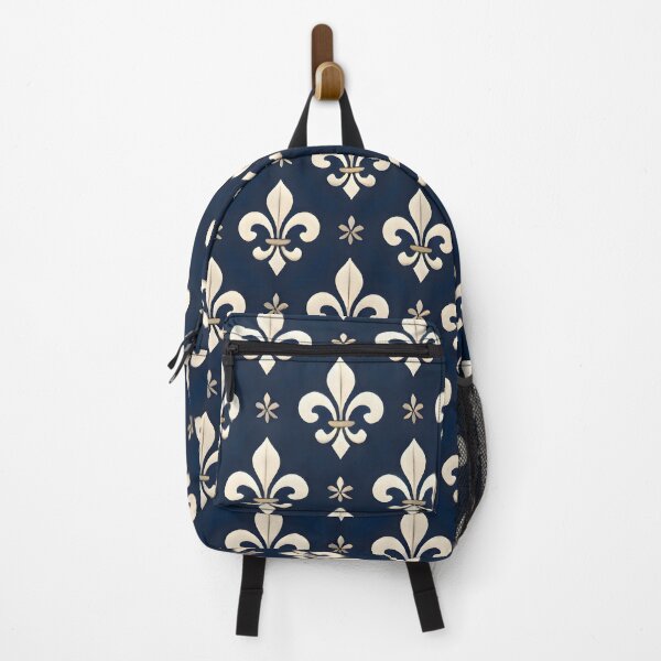 Item preview, Blue and Gold Fleur de Lis Pattern designed and sold by Sybille-Yates.
