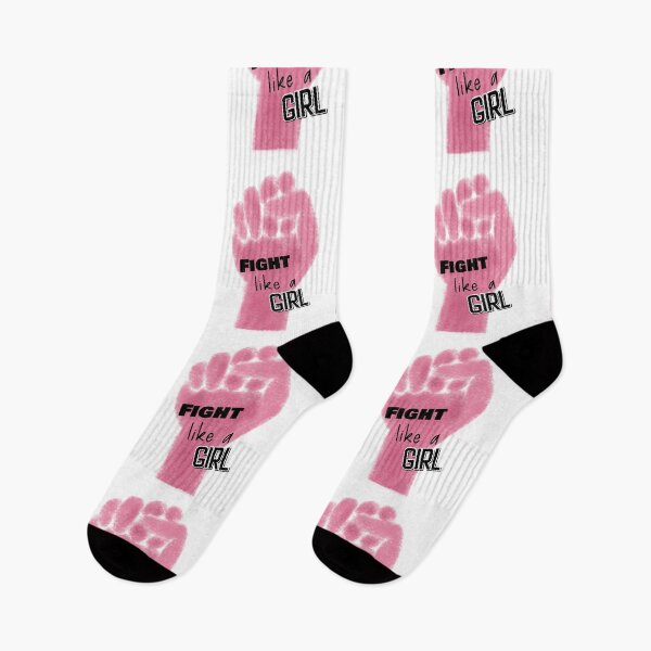 Item preview, "Fight like a girl", breast cancer awareness month, human made meme designed and sold by GiSilver.