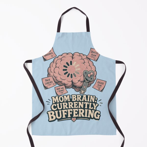 Item preview, Mom Brain Currently Buffering Shirt, Funny Mom T-Shirt, Mom Brain Humor Tee, New Mom Gift Shirt, Vintage Brain Graphic designed and sold by TshirtsLabs.