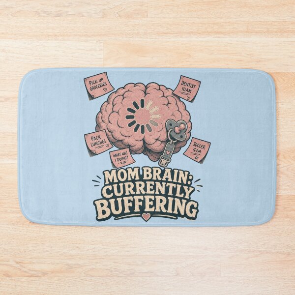 Item preview, Mom Brain Currently Buffering Shirt, Funny Mom T-Shirt, Mom Brain Humor Tee, New Mom Gift Shirt, Vintage Brain Graphic designed and sold by TshirtsLabs.
