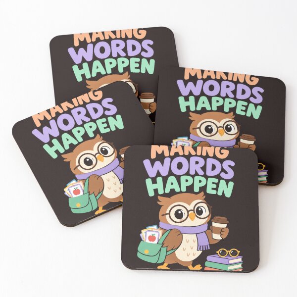Item preview, Making Words Happen Cute Owl Speech Language Pathologist SLP Teacher designed and sold by mari-kayden.