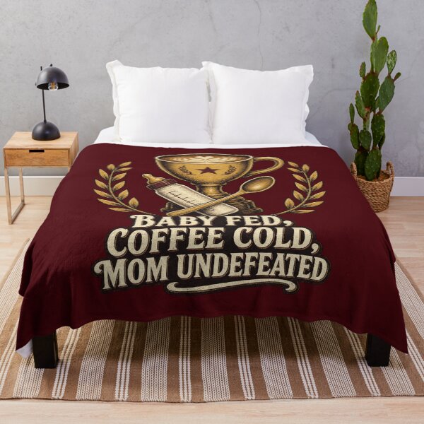 Item preview, Baby Fed Coffee Cold Mom Undefeated Shirt, Funny New Mom T-Shirt, Mom Victory Humor Tee, New Mom Gift Shirt, Vintage Trophy Graphic designed and sold by TshirtsLabs.