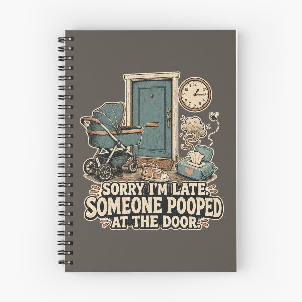 Item preview, Sorry I'm Late Someone Pooped At The Door Shirt, Funny Mom T-Shirt, Always Late Mom Humor Tee, New Mom Gift Shirt, Vintage Stroller Graphic designed and sold by TshirtsLabs.