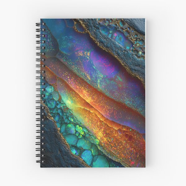 Item preview, Iridescent Fire Opal Rainbow Gemstone Abstract Art designed and sold by happywkndclub.