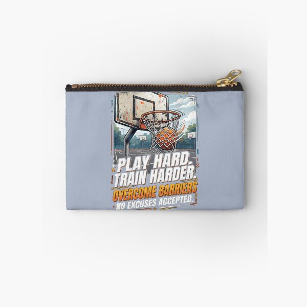 Item preview, Play Hard Train Harder – Basketball Hoop Sports Motivation Art designed and sold by Evelashop.