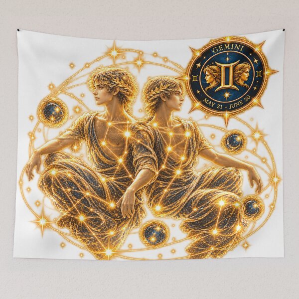 Item preview, Gemini Zodiac May 21 - June 20 Constellation Vintage Astrological Design designed and sold by Glodtower.