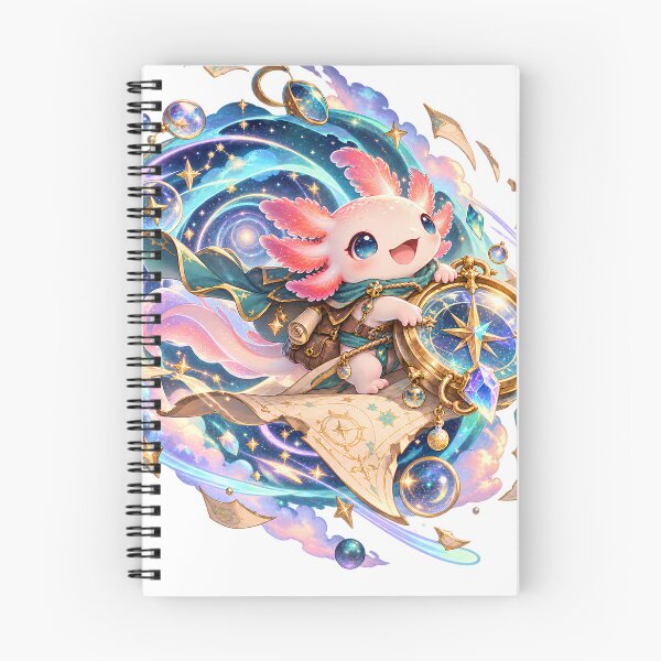 Item preview, Cute Fantasy Axolotl Adventure Animal Illustration for Shirts Stickers Mugs and Gifts designed and sold by Oddly Tiny Zoo.