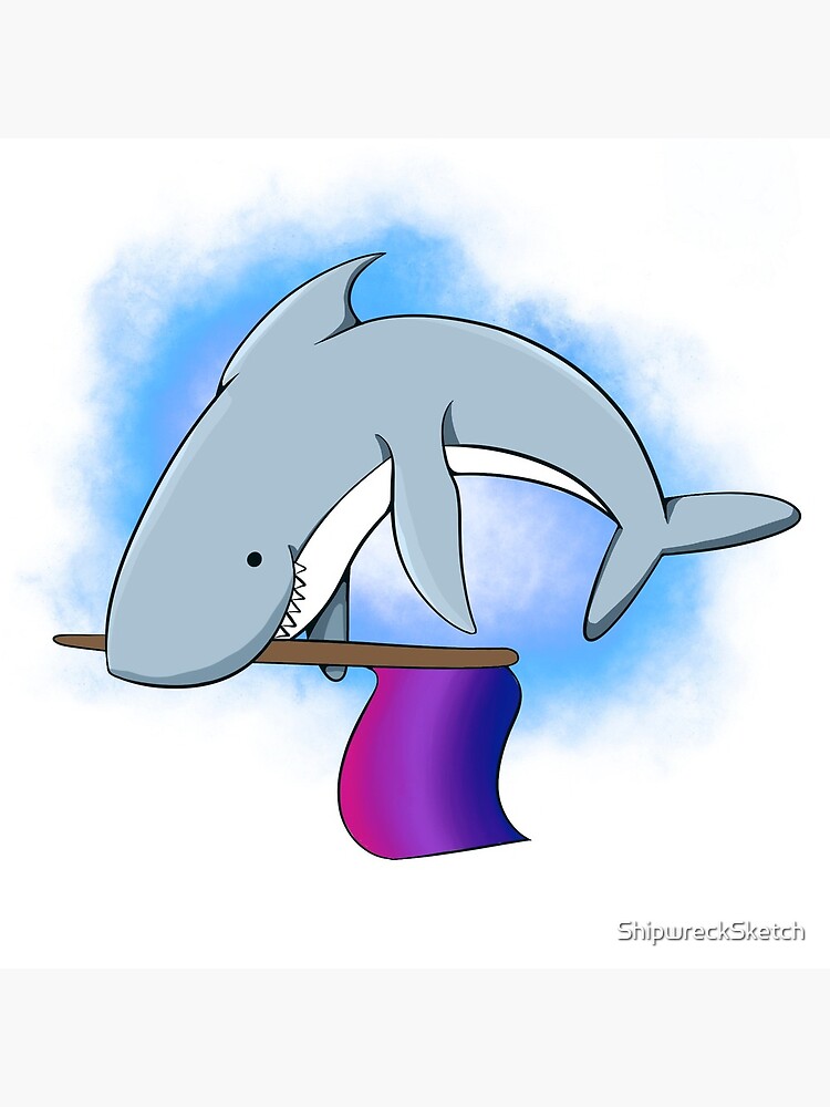 Bisexual Pride Shark Art Print For Sale By Shipwrecksketch Redbubble