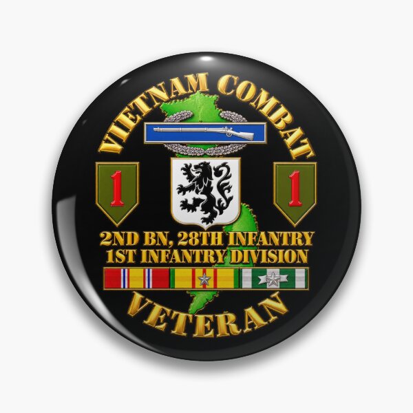 Item preview, Vietnam Veteran Combat - 2nD Bn, 28th Infantry - 1st ID - with VN SVC - 3D - Transparent designed and sold by Military Insignia Products.