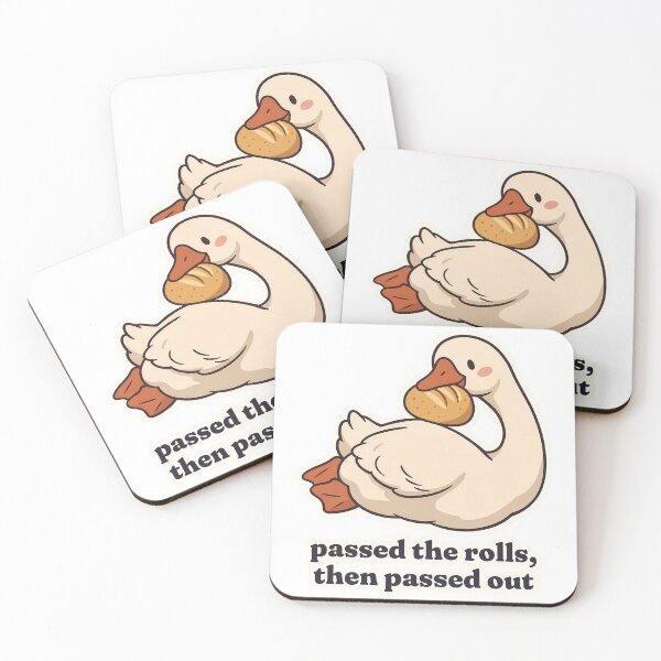 Item preview, Silly Goose Thanksgiving Food Coma Dinner Roll designed and sold by OuqCreations.