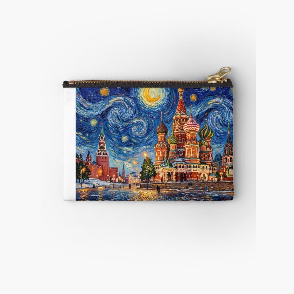 Aperçu de l'œuvre Saint Basil's Cathedral Moscow Under Starry Night créée et vendue par Bad-Decisions-Designs.