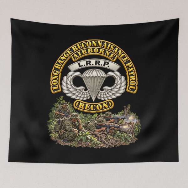 Item preview, Long Range Reconnaissance Patrol - LRRP - Airborne - RECON - with Recon Scene - 3D - transparent designed and sold by Military Insignia Products.