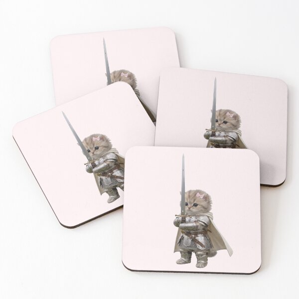 Item preview, Cute Knight Kitten Pink Bow Cat Meme Trend  designed and sold by ClaudiaGrosso.