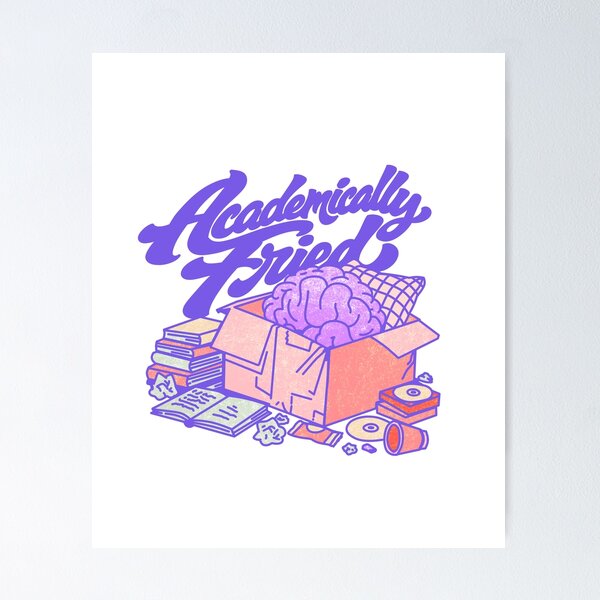 Item preview, Academically Fried College Student Study Exam Stress designed and sold by AdelDigitalArts.