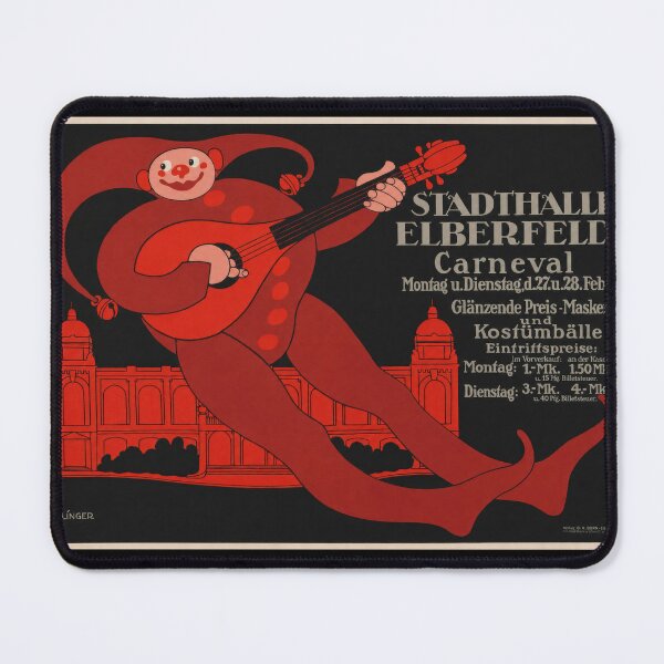 Item preview, Stadthalle Elberfeld Carnival Jester 1911 designed and sold by artofuniverse.
