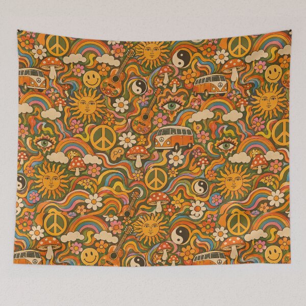 Item preview, Woodstock hippie inspired designed and sold by MiracleSociety.