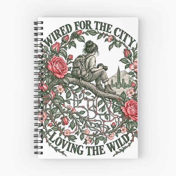 Item preview, Wired for the City Loving the Wild Hiker Girl Rose Circuit Design designed and sold by KIDEnia.