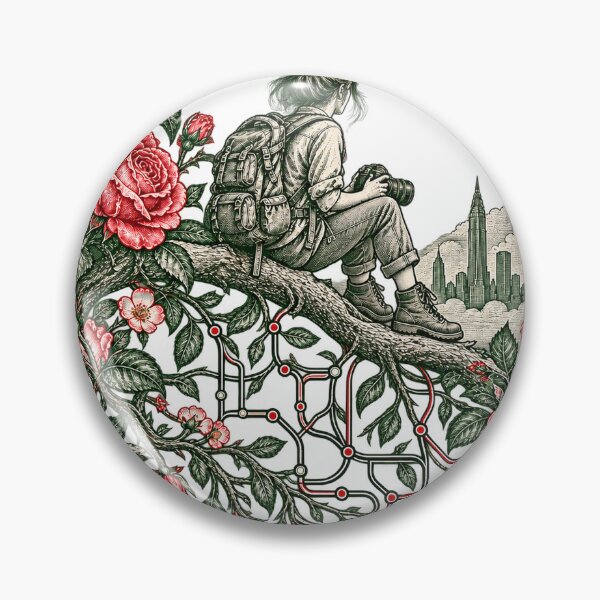 Item preview, Wired for the City Loving the Wild Hiker Girl Rose Circuit Design designed and sold by KIDEnia.