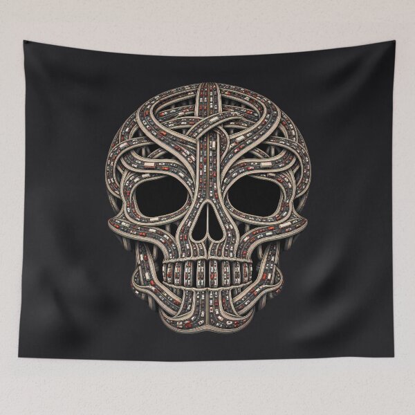 Item preview, Gridlock Skull | Highway Traffic Art designed and sold by Orca Chuckle Studios.