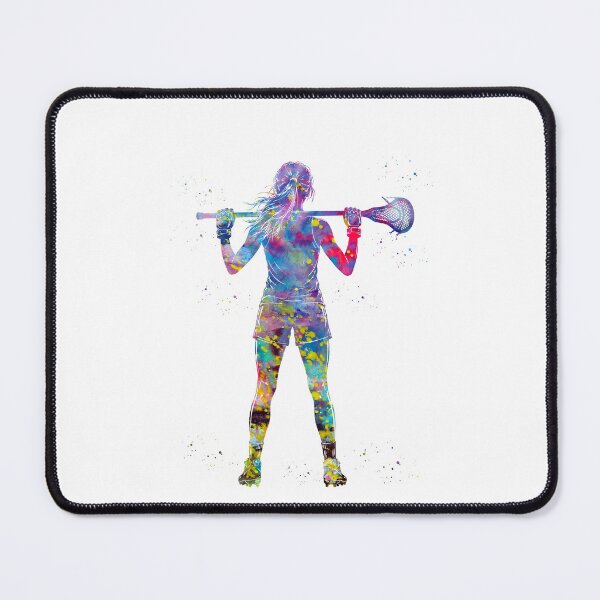 Item preview, Female Lacrosse Player Watercolor Art designed and sold by Liededrom..