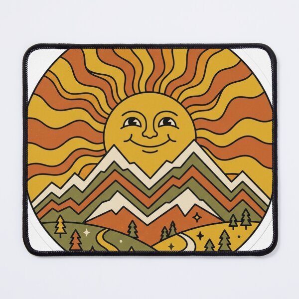 Item preview, Vintage Mountain Camping Sticker – 70s Retro Outdoor Adventure designed and sold by Spiking11.