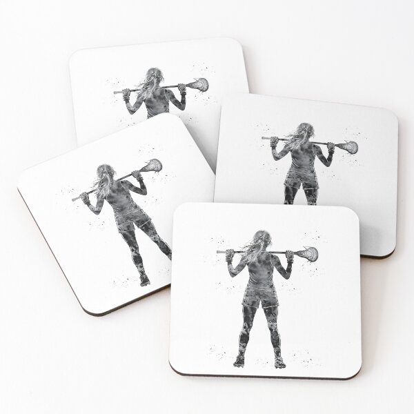 Item preview, Female Lacrosse Player Watercolor Art designed and sold by Liededrom..