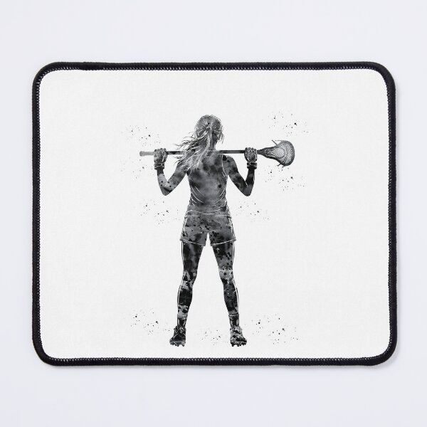 Item preview, Female Lacrosse Player Watercolor Art designed and sold by Liededrom..