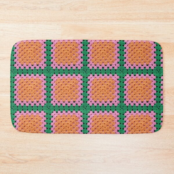 Item preview, Green, pink, orange granny square designed and sold by GasconyPassion.
