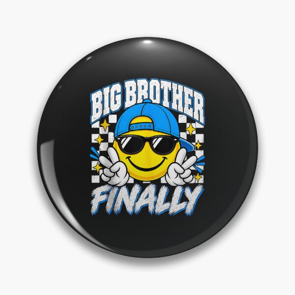 Item preview, Finally Big Brother Retro Cool Smiley Pregnancy Announcement designed and sold by abig-eiyana.
