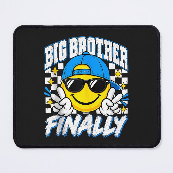Item preview, Finally Big Brother Retro Cool Smiley Pregnancy Announcement designed and sold by abig-eiyana.