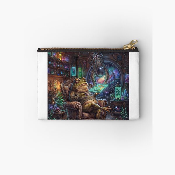 Item preview, The Wise Alien Frog and Astronaut Serving Tea in Cosmic Room designed and sold by Rain-Road.
