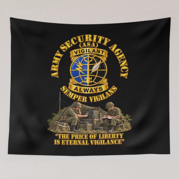 Item preview, Army Security Agency - DUI - with Field Scene - 3D - Transparent designed and sold by Military Insignia Products.