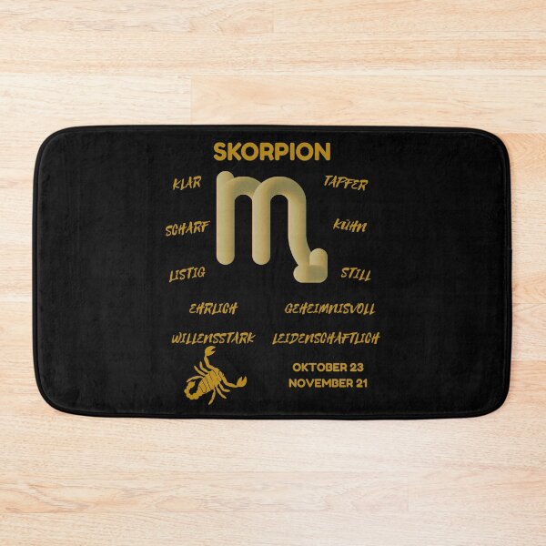 Item preview, Skorpion Zodiac Sign Astrology Symbol Horoscope - Metallic Gold & Black (German Version) designed and sold by ZODIARA.
