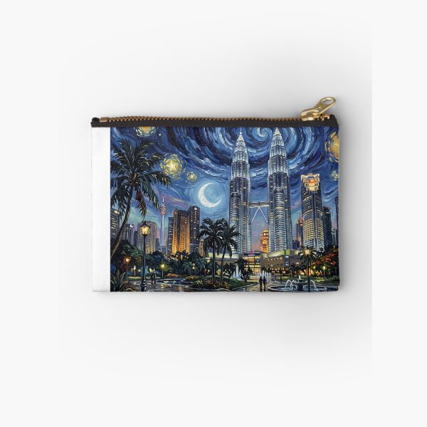 Item preview, Petronas Twin Towers Kuala Lumpur Under Starry Night designed and sold by Bad-Decisions-Designs.