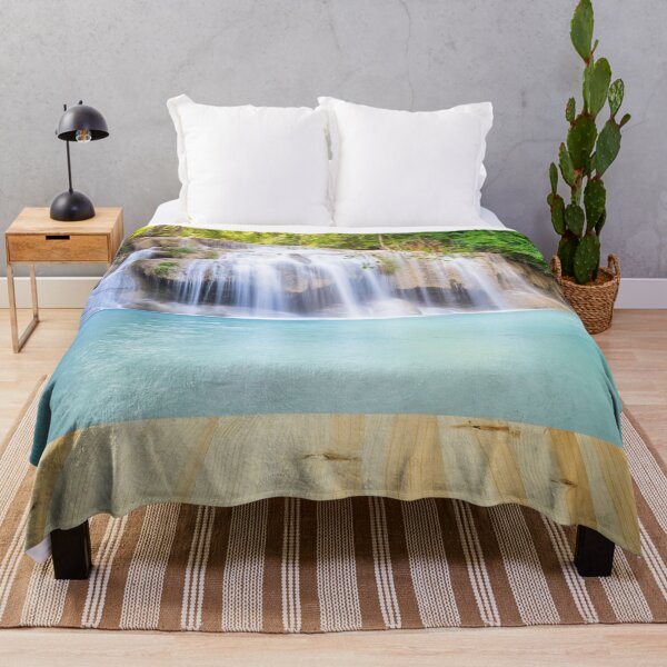 Item preview, Erawan Falls Turquoise Waterfall Wooden Terrace designed and sold by Luxxe87.