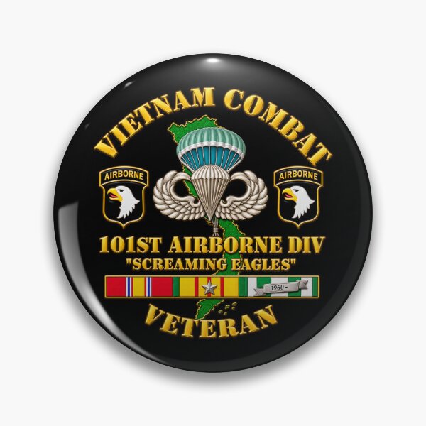 Item preview, 101st Airborne Veteran - Screaming Eagles - with VN SVC - 3D - Transparent designed and sold by Military Insignia Products.