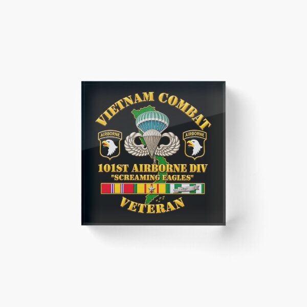 Item preview, 101st Airborne Veteran - Screaming Eagles - with VN SVC - 3D - Transparent designed and sold by Military Insignia Products.