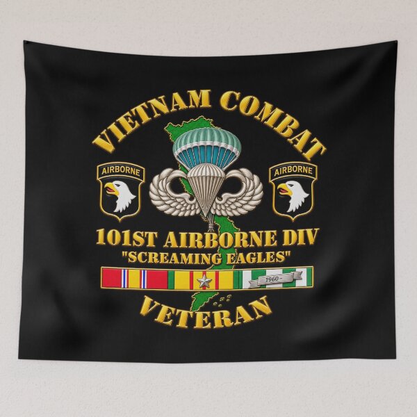 Item preview, 101st Airborne Veteran - Screaming Eagles - with VN SVC - 3D - Transparent designed and sold by Military Insignia Products.