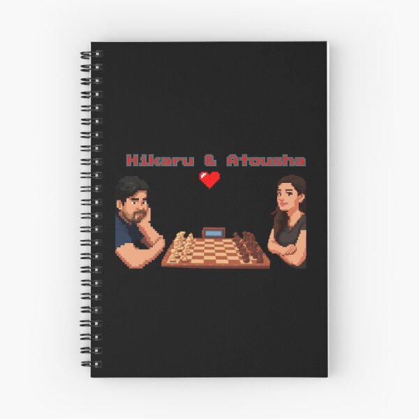 Item preview, Chess Grandmaster Couple Hikaru Nakamura and Atousa Pourkashiyan Pixel Art designed and sold by PatternAndPawn.