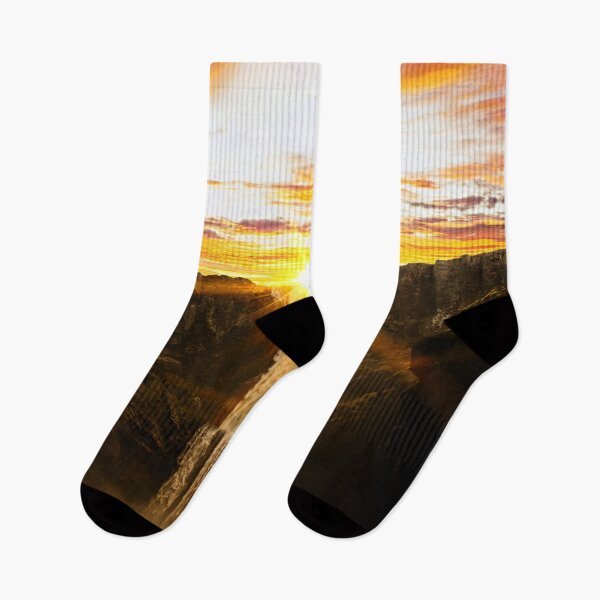 Item preview, Epic Canyon Waterfall Golden Sunset Landscape designed and sold by Luxxe87.