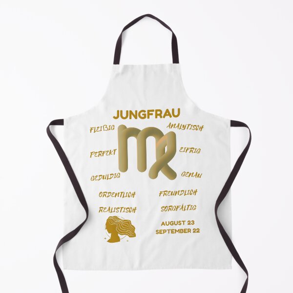 Item preview, Jungfrau Zodiac Sign Astrology Symbol Horoscope - Metallic Gold & White (German Version) designed and sold by ZODIARA.
