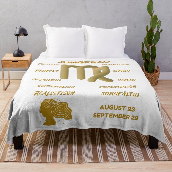 Item preview, Signo zodiacal Jungfrau - Oro metálico y blanco (versión en alemán) designed and sold by ZODIARA.