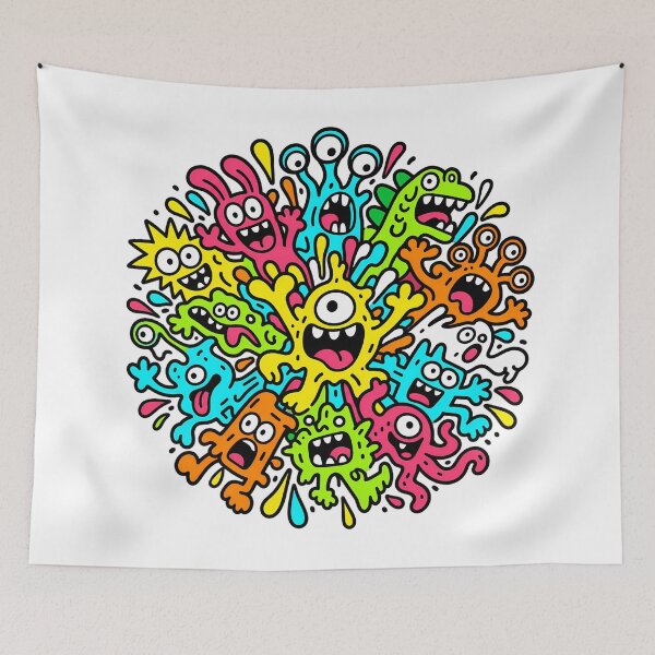 Item preview, Colorful Monster Burst Creature Explosion designed and sold by Thai Vibe Studio.