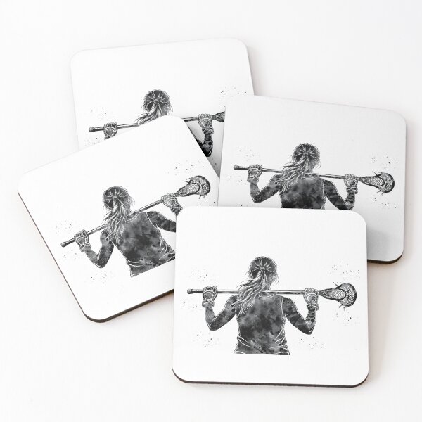 Item preview, Female Lacrosse Player Watercolor Art designed and sold by Liededrom..