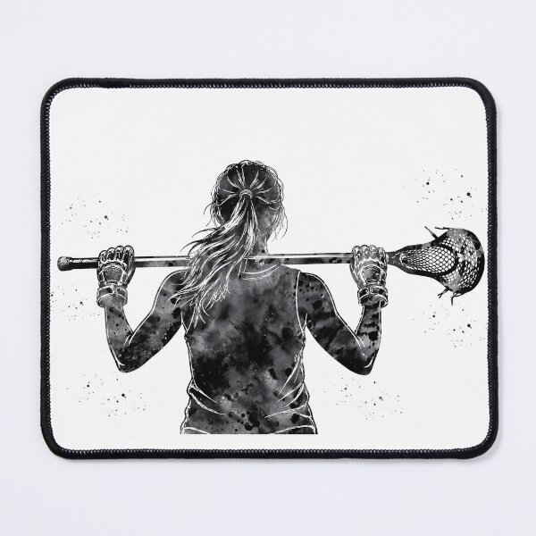 Item preview, Female Lacrosse Player Watercolor Art designed and sold by Liededrom..