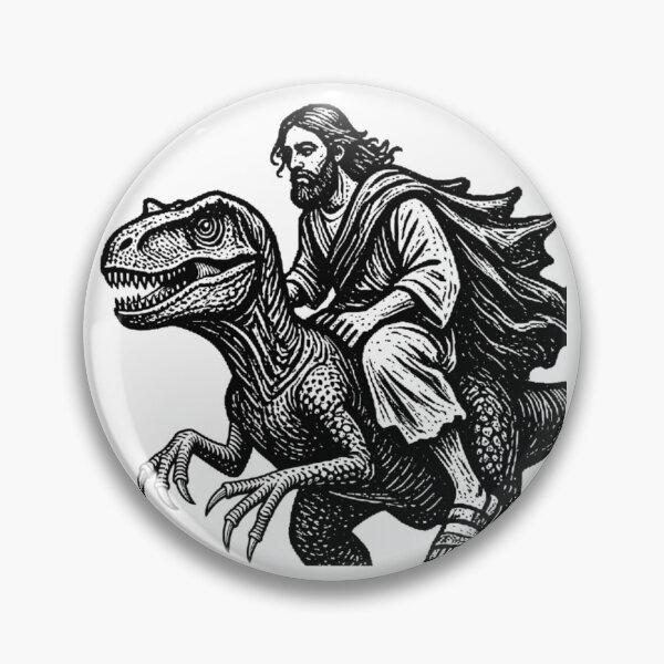 Item preview, Jesus on a Velociraptor designed and sold by K.THX.BYE.