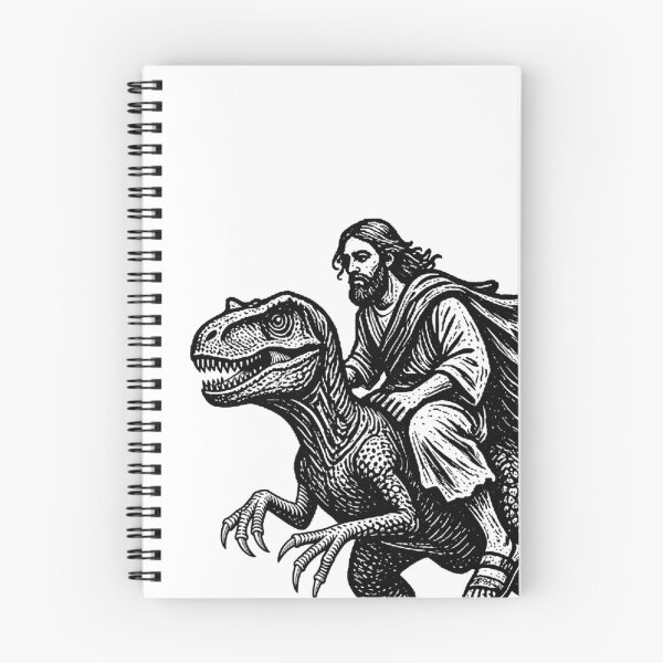 Item preview, Jesus on a Velociraptor designed and sold by K.THX.BYE.
