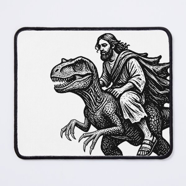 Item preview, Jesus on a Velociraptor designed and sold by K.THX.BYE.